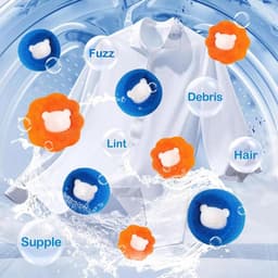 Haarverwijderaar voor Wasmachine - 8 Herbruikbare Lint Balls - Dierenharen en Pluisjes Vanger voor Wasmachine — thumbnail 5