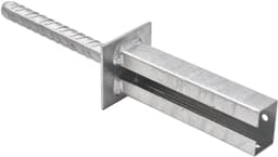 Grondanker met Betonanker voor 60x40mm Metalen Hekpaal - Verzinkt Stalen Paalanker — thumbnail 3