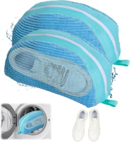 Famanu – Schoenwaszakken - waszak - waszak - sneakers - herbruikbare schoenentas - sneakers - waszak met antislip ritssluiting - voor alle soorten schoenen - sector-blauw — thumbnail 1