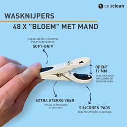 40 Wasknijpers Set met Handige Bewaarmand - Kleurvast en UV-bestendig — thumbnail 2