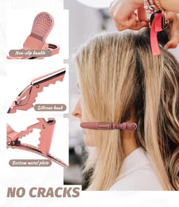 6 Professionele Haarklemmen Set - Antislip Verdeelclips voor Kappers en Thuisgebruik (Uniseks) — thumbnail 2