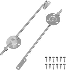vidaXL - Deksel - ondersteuningsscharnier - 2 - st - Zilver - 194 - x - 36 - x - 18 - mm — thumbnail 1