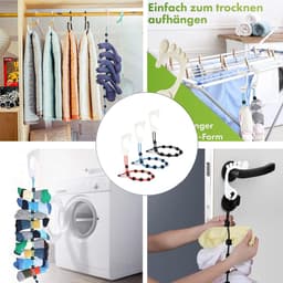 Allecta - Set van 3 sokken organizers voor handige opslag en drogen — thumbnail 2