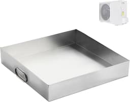 Lekbak Wasmachine Airco - Afvoerbak Condenswater - Vloer Beschermen - Roestvrij Staal - 50x50x5cm — thumbnail 1