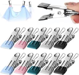 10 stuks roestvrijstalen kleerhangers en klemmen voor kleding en handwerk — thumbnail 1