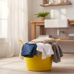 Excellent Houseware Flexibele wasmand - 3x - geel - 30 liter - kunststof - 54 x 37 cm - met handvatten — thumbnail 4
