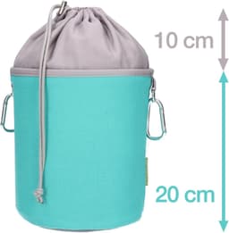 Wasknijpers met zak - Kledingklemmen set - Kleding drogen - Roestvrij staal veren - 48 stuks - Turquoise grijs — thumbnail 3