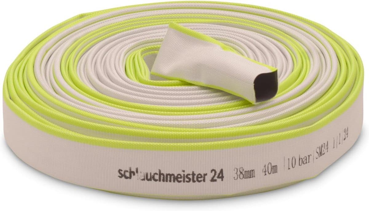 Platte afvoerslang 40 meter - Professionele Bouw- en Industrieslang 38mm — afbeelding 1