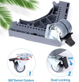 Wasmachine Verhoger - Wasmachine Opbouwmeubel - Wasmachine Sokkel - Anti Slip & Verstelbaar - Ook voor Droger, Koelkast en Vriezer - 200 Kg Draagkracht - 4 Vergrendelbare Wielen - Hoogte 11cm - van Imperatoris — thumbnail 2