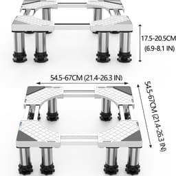 Wasmachine Verhoger - Wasmachine Opbouwmeubel - Wasmachine Sokkel - Anti Slip & Verstelbaar - Ook voor Droger, Koelkast en Vriezer - 500 Kg Draagkracht - 8 Poten - Hoogte 17,5 - 20,5 cm - van Imperatoris — thumbnail 2