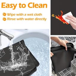 Opbergmat voor wasmachine, antislip en waterdichte bovenplaat voor wasmachine en droger, organizer voor wasmiddel en wasverzachter, wasmachineaccessoires - 1 stuk — thumbnail 5