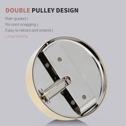 Uitschuifbare en verstelbare waslijn - geschikt voor zowel binnen- als buitengebruik - voorzien van een 2,8 meter lang nylon touw - geschikt voor woningen, hotels, opslagruimtes, badkamers en andere locaties. — thumbnail 2