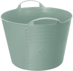 Excellent housewares Flexibele kuip / emmer - 2x - groen - 15 liter - kunststof - 35 x 28 cm - met handvatten — thumbnail 4