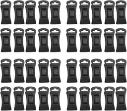 Sokkenhouders - 40 stuks - Sokken clips - Washaken Clip - Plastic - Waslijnknijpers - Antislip wasknijpers - Veelzijdig - Drooghaak voor kleding - Sokkenklemmen voor Wasmachine en Droger - Zwart — thumbnail 1