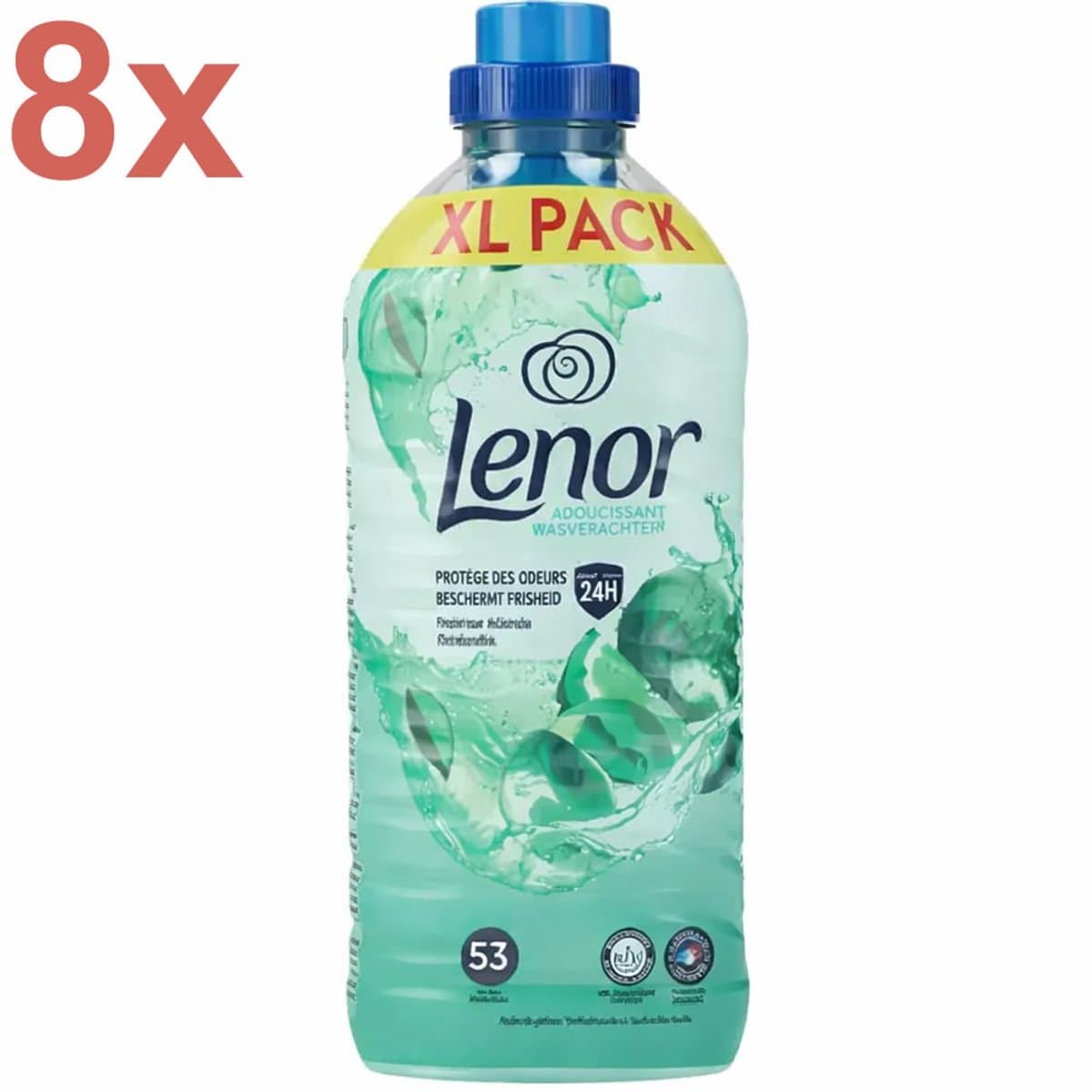 Lenor Ochtendfris Wasverzachter Voordeelverpakking – 8 x 1113 ml – 424 Wasbeurten – Langdurige Frisheid – Extra Zachte Was — afbeelding 1