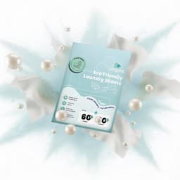 Seaves Wasstrips Fresh Linen - 60 Wasbeurten - Wasstrips Proefpakket - Wasmiddel doekjes - Wasvellen - Biologisch afbreekbaar - Plasticvrij — thumbnail 2