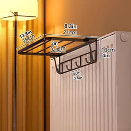 Radiator droogrek - Kledinghanger balkon - Ruimte besparen - Boren niet nodig - Verstelbaar — thumbnail 2