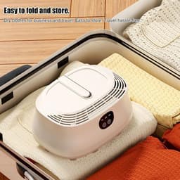 Draagbare Drogers Voor Was - 400W Opvouwbare Droger Voor Kleding Met Timerfunctie,Kleine Stille Drogermachine Kledingverzorging Jeans Huishouden Appartement Reizen Kamperen — thumbnail 3