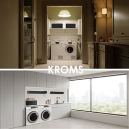 KROMS Wasmand opvouwbaar - Zwart - 45L - Laundry basket - Heupwasmand - Opvouwbare wasmand - Opbergmand — thumbnail 5