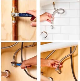 Roestvrijstalen Slang - Flexibele Koppelstuk - 16 Bar Drukbestendig - 150 Cm Lengte - 1 Stuks - Voor Sanitair Zilver — thumbnail 2