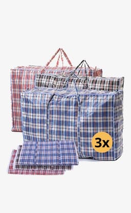 Waszak JUMBO 80x60x30cm met rits set van 2 - boodschappen tas - BIG shopper- reistas - waszak — thumbnail 1