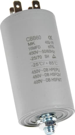 Dparts condensator 16 µF - universeel - 450V - universele aanloopcondensator - 16uf — thumbnail 1