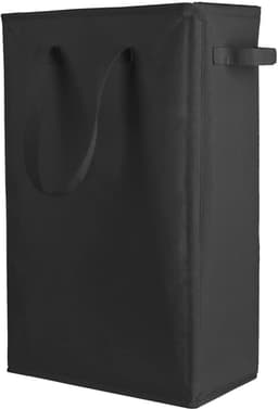 QTTVBTNA -Smalle Wasmand 45L – Opvouwbare Waszak met Handvatten – Slanke Wasmand voor Vuile Kleding – Ruimtebesparende Opbergmand, Lichtgewicht en Duurzaam (Zwart) — thumbnail 1