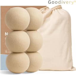 Goodivery® - Droogballen - Aroma Diffuser - Wol Drogerballen - Pakket van 4 & Etherische Oliemix - 5x Meer Absorberend dan Wol - 27x17x9cm - Crème — thumbnail 4