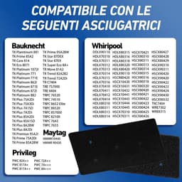 4 stuks filters voor wasdroger, filter gescht voor Bauknecht Privileg Whirlpool Hx 481010716911, 230 x 115 x 14 mm, compatibel met vervangingsfilters voor Whirlpool droger — thumbnail 2