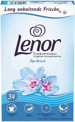 Lenor Droogtrommeldoekjes Aprilfris - 34 stuks — thumbnail 1