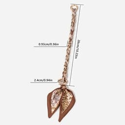 Telefoon - Sieraad - Hanger - Gsm - Ketting - Pols -Handvat handtas - Handtas - Sjaal - Sjaaltje - Decoratie - Zwart Wit - Veertjes — thumbnail 3