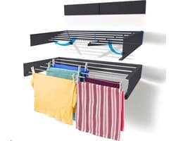 Equivera Wanddroogrek - Wanddroogrek Inklapbaar - Droogrek - Wand Droogrek - Wasrek Hangend - Schuifbaar