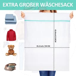 Wasnetten voor wasmachine, duurzame waszakken met ritssluiting, reiswasnet — thumbnail 4