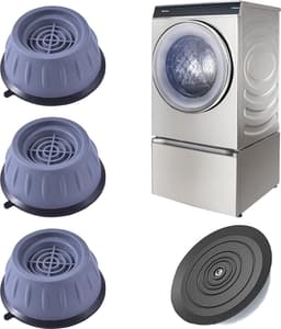 Trillingsdempers Wasmachine - Wasmachine Verhoger - Extra Dik - Wasmachine Dempers - Droger - Vaatwasser- Trillingsdemper - Anti Slip Trilmats - Schokdemper -Anti Tril Poten-Wasmachine Trillingsdempers -4-delige wasmachinevoet met rubberen pad — thumbnail 1
