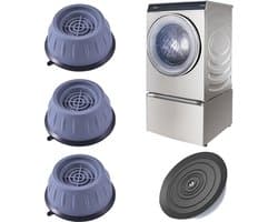 Trillingsdempers Wasmachine - Wasmachine Verhoger - Extra Dik - Wasmachine Dempers - Droger - Vaatwasser- Trillingsdemper - Anti Slip Trilmats - Schokdemper -Anti Tril Poten-Wasmachine Trillingsdempers -4-delige wasmachinevoet met rubberen pad