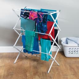 wasdroogrek met grote capaciteit opgewaardeerde versie, droogrek kleding, waslijn roestvrij staal, vouwen binnen en buiten — thumbnail 3