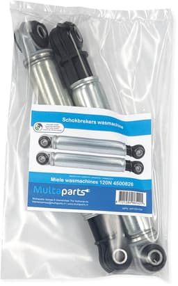 Multaparts® schokbrekerset geschikt voor Miele/Bosch wasmachines met Ø 8 mm bevestiging | Geschikt voor machines tot 1400 toeren | Lengte 190 - 275 mm (h.o.h. gemeten) | Alternatief voor 4500826 e.a. — thumbnail 2