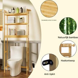 Wasmachine ombouw - Meubelkast voor wc - Opbouwmeubel - Droger - 155x60cm — thumbnail 5