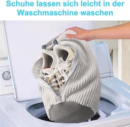 Allecto Plus - Schoenen Waszak voor Wasmachine met Zachte Borstel voor Schoenreiniging - Verhoogde Binnenwrijving - Vuilvrij Schoonmaken (Wit) — thumbnail 5
