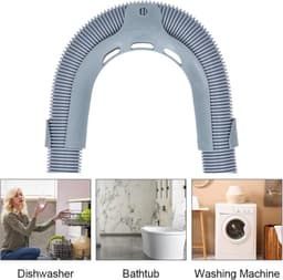 U-vormige Drain Hose Guide en Beugel voor Afvoerslang, Kunststof Afvoerslang Houder met U-vormige Ondersteuningboog — thumbnail 4
