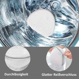 Allecto Premium - Set van 4 wasnetten met ritssluiting voor beha's en fijne was - Grijs - Beschermt lingerie en ondergoed - Wasmachinebestendig — thumbnail 2