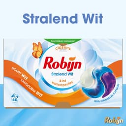 Robijn Wasmiddel - 3-in-1 Wascapsules - Stralend Wit - 3 x 40 stuks - 120 Wasbeurten - Voordeelverpakking — thumbnail 3