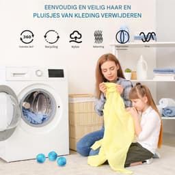 Vitdipy - 12 stuks - Wasballen - Drogerballen - Anti haar - Ook geschikt voor dierenharen - Sneller droog — thumbnail 4