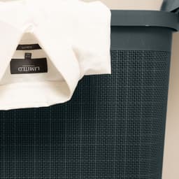 Wasmand 'Hessian' - Deksel - 40 Liter - Box - Antraciet - Ventilerend — thumbnail 2