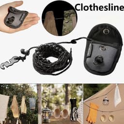 ISE MOUNT - Camping Waslijn - Hiking Reflecterende Gear Lijn - Geen wasknijpers nodig - 3mtr — thumbnail 2