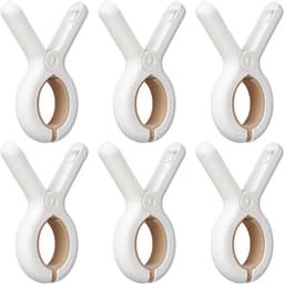 EXCITAT Wasknijpers - Grote badhanddoekklemmen - Strandhanddoekklemmen - Sterke handdoekklemmen - Winddichte handdoekklemmen - Geschikt voor dagelijkse was, strandlakens, dikke kleding, badhanddoeken, beddengoed - 6-pack — thumbnail 1
