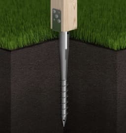 Domax - Stalen Paalbasis - 100x865mm - Schroefmontage — thumbnail 3