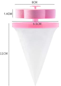 4 stuks - Filterzakken voor wasmachines - Huisdierhaar Vanger - wasmachinenetzak - pluizenvanger - wasmachine haarvanger - voor honden en katten - herbruikbare - huishoudelijke haarfilter - wasmachine pluizenvanger netzak - blauw en roze — thumbnail 5
