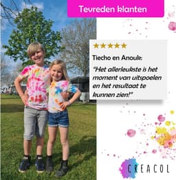 CREACOL Tie Dye Kit – 8 Kleuren 120 ml – Tie Dye Set – Knutselen Meisjes - 36+ Projecten — thumbnail 5
