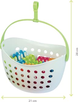 48 rutschhemmenden Klammern – Französisches Produkt – Korb weiß – Verschiedene Klammern (Grün, Blau, Orange, Rosa) — thumbnail 3